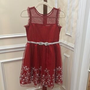 Jona Michelle Red Dress with Silver Bow